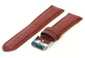 Horlogeband 20mm bruin bizon leer
