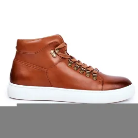 Leren herensneakers GOE bruin GG1N3011