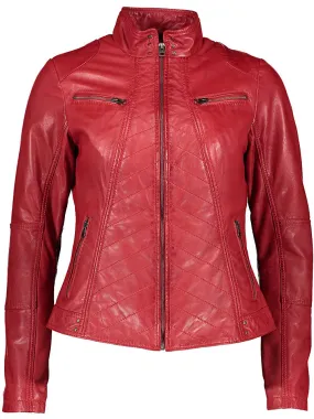 Leren jas "Neri" rood